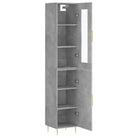 Trendy hoge kast van bewerkt hout met duurzame charme - Dressoirs & buffetkasten