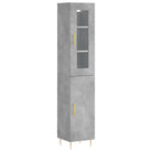 Trendy hoge kast van bewerkt hout met duurzame charme - Dressoirs & buffetkasten