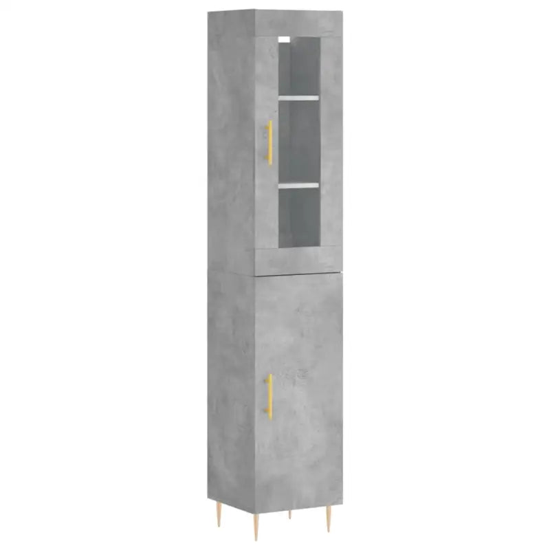 Trendy hoge kast van bewerkt hout met duurzame charme - Dressoirs & buffetkasten