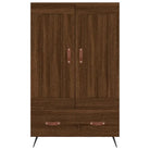 Trendy hoge kast van bewerkt hout met duurzame charme - Dressoirs & buffetkasten