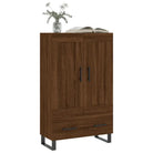 Trendy hoge kast van bewerkt hout met duurzame charme - Dressoirs & buffetkasten
