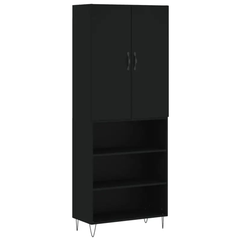 Trendy hoge kast van bewerkt hout met duurzame charme - Dressoirs & buffetkasten