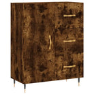 Trendy hoge kast van bewerkt hout met duurzame charme - Dressoirs & buffetkasten