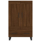 Trendy hoge kast van bewerkt hout met duurzame charme - Dressoirs & buffetkasten