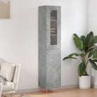 Trendy hoge kast van bewerkt hout met duurzame charme - Dressoirs & buffetkasten