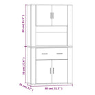 Trendy hoge kast van bewerkt hout met duurzame en stabiele constructie - Dressoirs & buffetkasten