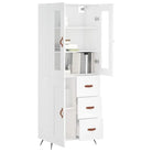 Trendy hoge kast van bewerkt hout met duurzame en stabiele constructie - Dressoirs & buffetkasten