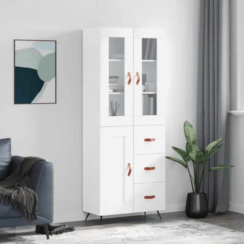 Trendy hoge kast van bewerkt hout met duurzame en stabiele constructie - Dressoirs & buffetkasten
