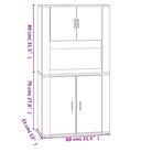 Trendy hoge kast van bewerkt hout met duurzame en stabiele kwaliteit - Dressoirs & buffetkasten