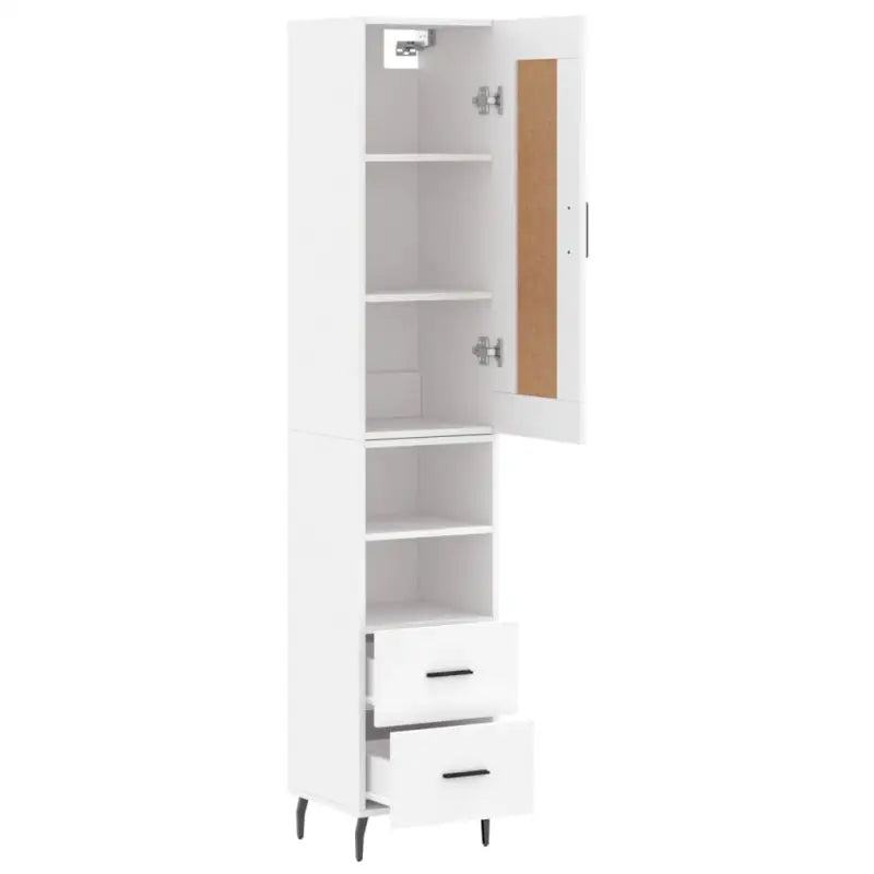 Trendy hoge kast van bewerkt hout met duurzame kwaliteit - Dressoirs & buffetkasten