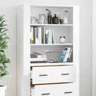 Trendy hoge kast van bewerkt hout met duurzame kwaliteit - Dressoirs & buffetkasten