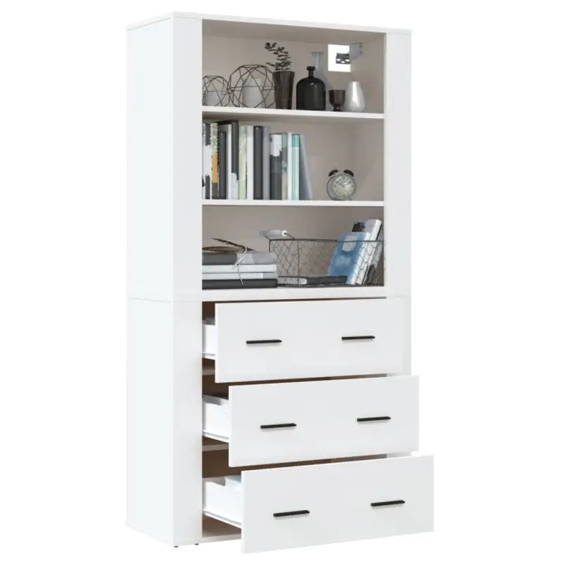 Trendy hoge kast van bewerkt hout met duurzame kwaliteit - Dressoirs & buffetkasten