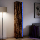 Trendy hoge kast van bewerkt hout met duurzame kwaliteit - Gerookt eiken / 1 / 41.5 cm - Dressoirs & buffetkasten