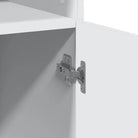 Trendy hoge kast van bewerkt hout met elegante uitstraling - Dressoirs & buffetkasten
