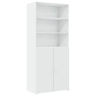Trendy hoge kast van bewerkt hout met elegante uitstraling - Dressoirs & buffetkasten