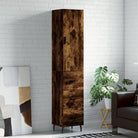 Trendy hoge kast van bewerkt hout voor een uniek interieur - Gerookt eiken / 1 / 3 lades - Dressoirs & buffetkasten