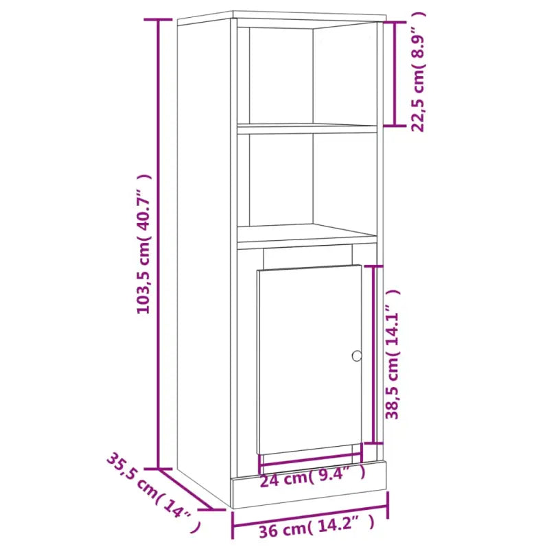Trendy hoge kast van bewerkt hout voor je bestaande interieur - Dressoirs & buffetkasten