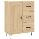 Trendy hoge kast van duurzaam bewerkt hout met charmante uitstraling - Dressoirs & buffetkasten