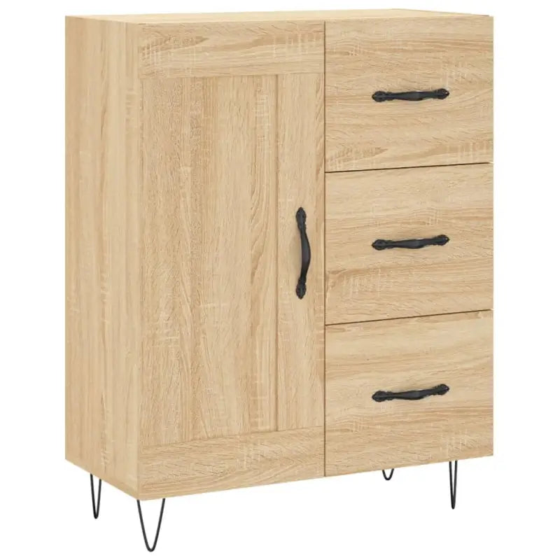 Trendy hoge kast van duurzaam bewerkt hout met charmante uitstraling - Dressoirs & buffetkasten
