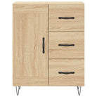 Trendy hoge kast van duurzaam bewerkt hout met charmante uitstraling - Dressoirs & buffetkasten