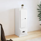 Trendy hoge kast van duurzaam bewerkt hout met charmante uitstraling - Wit / 1 - Dressoirs & buffetkasten