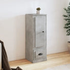 Trendy hoge kast van duurzaam bewerkt hout met charmante uitstraling - Betongrijs / 1 - Dressoirs & buffetkasten