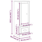 Trendy hoge kast van duurzaam bewerkt hout met charmante uitstraling - Dressoirs & buffetkasten