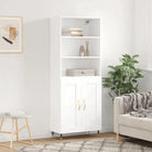 Trendy hoge kast van duurzaam bewerkt hout voor een uniek interieur - Dressoirs & buffetkasten
