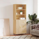 Trendy hoge kast van duurzaam bewerkt hout voor een uniek interieur - Sonoma eiken / 1 / 1 deur 3 lades - Dressoirs &