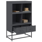 Trendy hoge kast van duurzaam staal voor een elegante interieurstijl - Dressoirs & buffetkasten