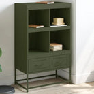 Trendy hoge kast van duurzaam staal voor een elegante interieurstijl - Groen / 1 - Dressoirs & buffetkasten