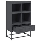 Trendy hoge kast van duurzaam staal voor een elegante interieurstijl - Dressoirs & buffetkasten