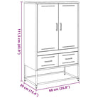 Trendy hoge kast van duurzaam staal voor een elegante uitstraling - Dressoirs & buffetkasten