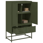 Trendy hoge kast van duurzaam staal voor een elegante uitstraling - Dressoirs & buffetkasten
