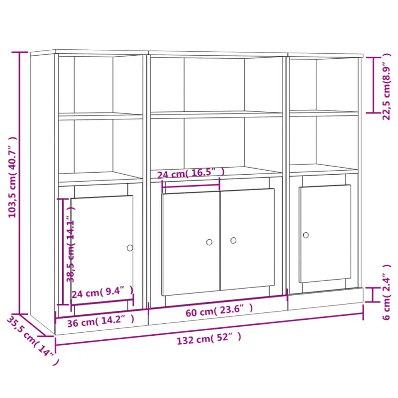 Trendy hoge kasten van bewerkt hout met duurzame charme - Dressoirs & buffetkasten