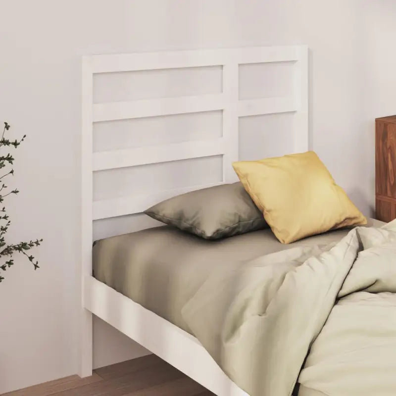 Trendy hoofdbord in massief grenenhout voor een slaapkamer uitstraling - Wit / 106 x 104 cm / 1 - Hoofdborden