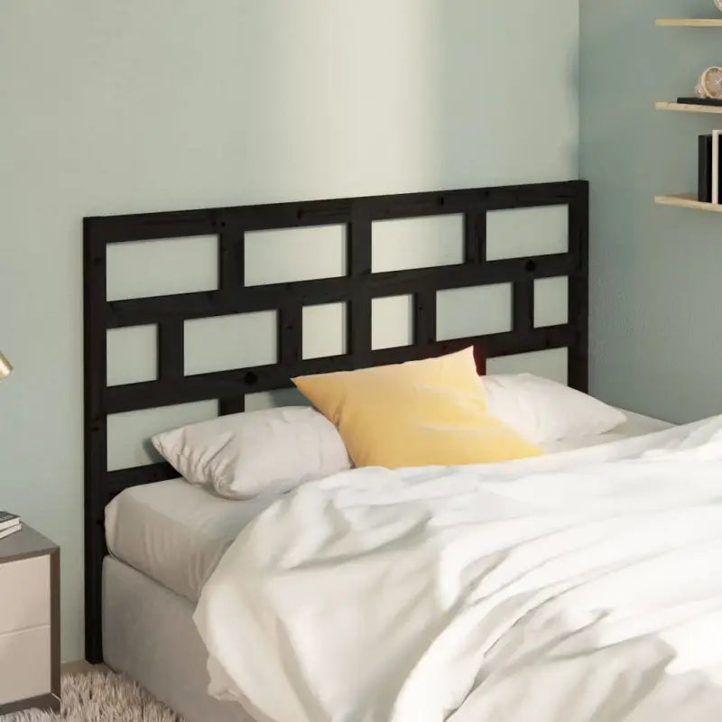 Trendy hoofdborden en voetborden van massief grenenhout voor elke slaapkamer - Zwart / 126 x 100 cm / 1 - Hoofdborden