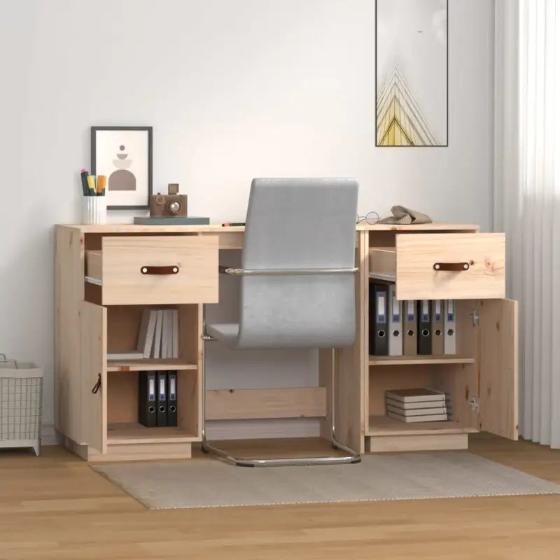 Trendy houten bureau van massief grenenhout voor je woonruimte - Bureaus