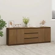 Trendy houten opbergkast van massief grenenhout voor compacte ruimtes - Honingbruin / 1 - Opbergkasten & lockerkasten