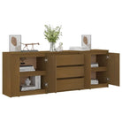 Trendy houten opbergkast van massief grenenhout voor compacte ruimtes - Honingbruin / 1 - Opbergkasten & lockerkasten