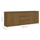 Trendy houten opbergkast van massief grenenhout voor compacte ruimtes - Honingbruin / 1 - Opbergkasten & lockerkasten