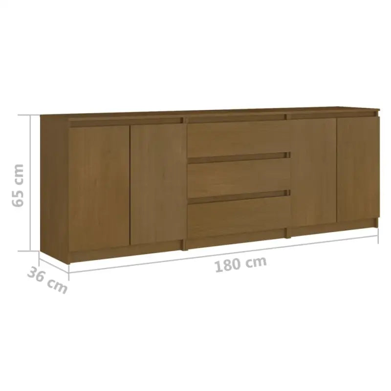 Trendy houten opbergkast van massief grenenhout voor compacte ruimtes - Honingbruin / 1 - Opbergkasten & lockerkasten