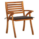 Trendy houten tuinstoelen set van massief acaciahout met sets touwtjes - Tuinstoelen