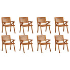Trendy houten tuinstoelen set van massief acaciahout met sets touwtjes - Tuinstoelen