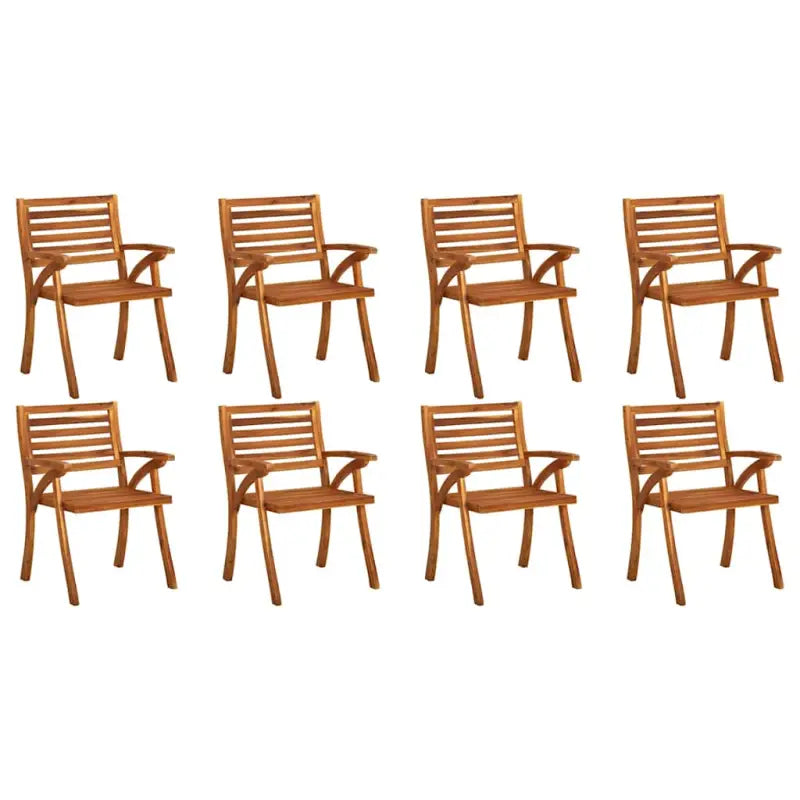 Trendy houten tuinstoelen set van massief acaciahout met sets touwtjes - Tuinstoelen