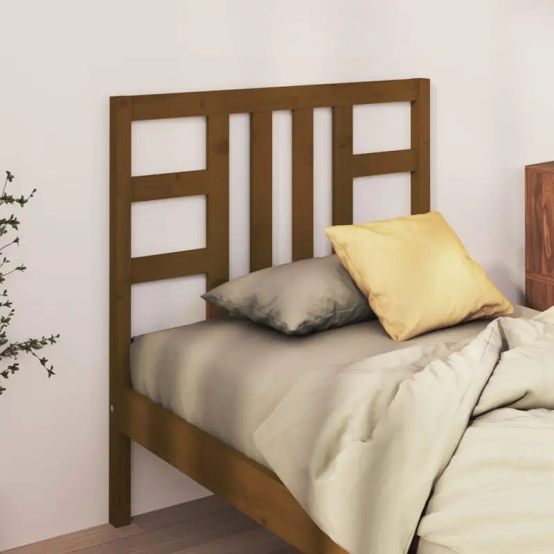 Trendy massief grenenhout hoofdbord voor elke slaapkamer stijl - Honingbruin / 81 x 100 cm / 1 - Hoofdborden