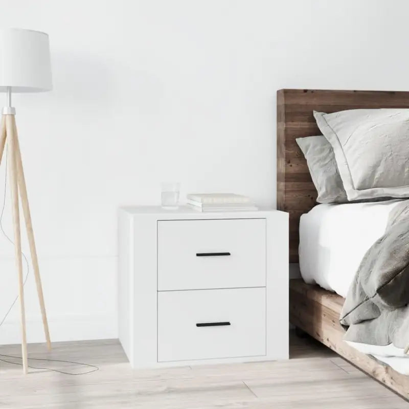 Trendy nachtkastje met stabiel blad en hoogwaardig bewerkt hout - Wit / 1 - Opbergkasten & lockerkasten