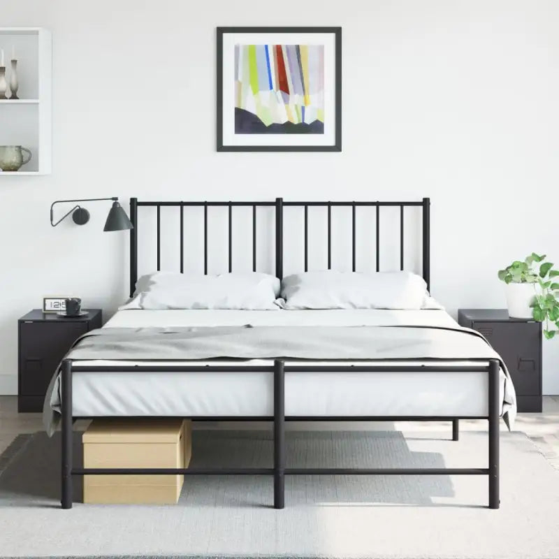 Trendy nachtkastje met stabiel frame van koudgewalst staal - Zwart / 2 - Nachtkastjes