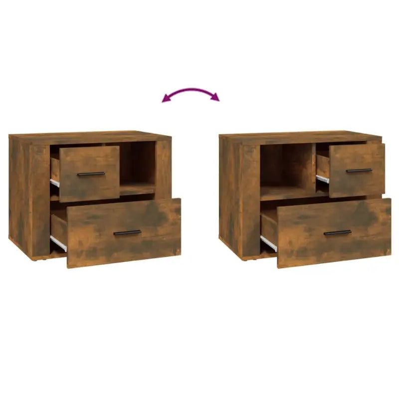 Trendy nachtkastje van bewerkt hout dat gemakkelijk schoon te maken - Nachtkastjes