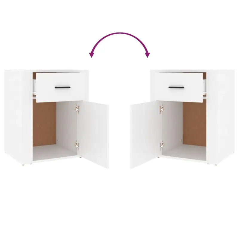 Trendy nachtkastje van bewerkt hout dat gemakkelijk schoon te maken - Nachtkastjes